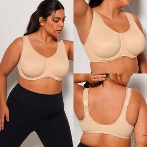 SYROKAN A227 High Impact Sports Bra Beige Size 40G New